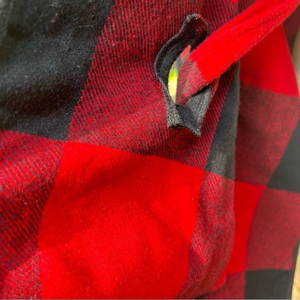 Red Buffalo plaid Crown and Ivy poncho wrap